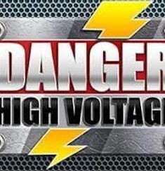Danger high voltage slot